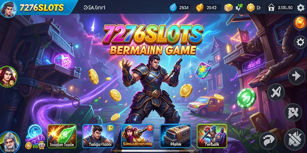 Screenshot utama 7276SLOTS menampilkan gameplay slot yang menyenangkan dan menarik.