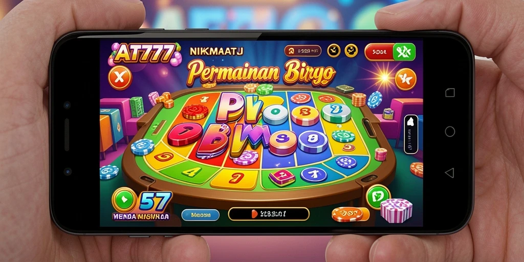 Tampilan gameplay seru dalam aplikasi Bingo AT777.