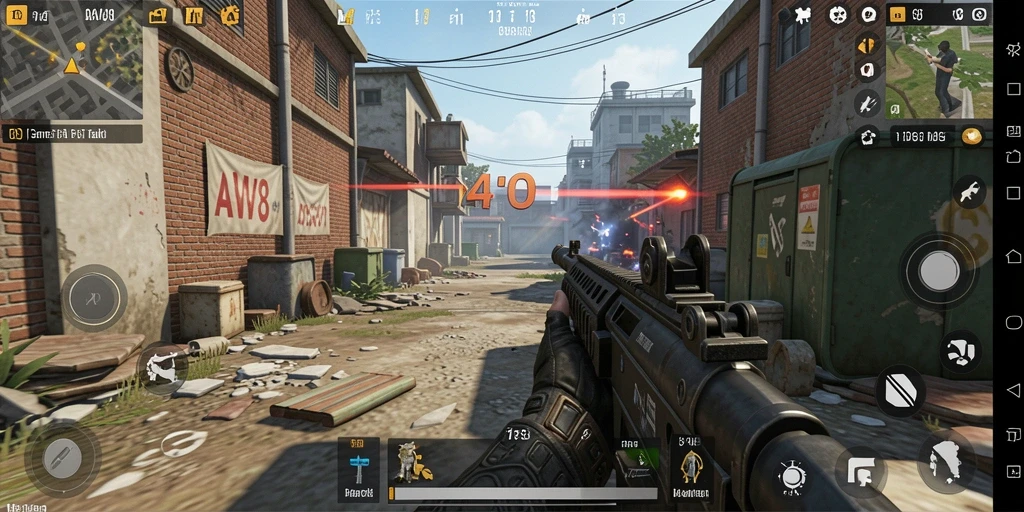 Tangkapan layar gameplay AW8 yang mendebarkan in action.