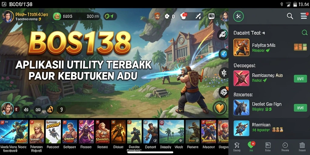 Tampilan antarmuka aplikasi BOS138 yang sederhana dan mudah diakses.