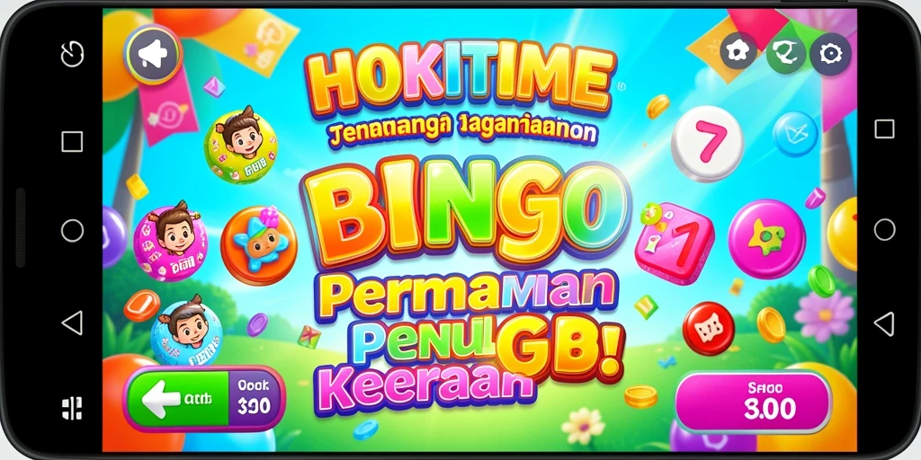 Screenshot utama HOKITIME menunjukkan gameplay Bingo yang mendebarkan.