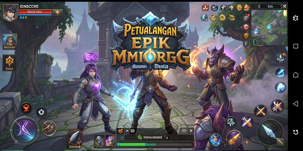 Gameplay seru dan petualangan di dunia <strong>IDNSCORE</strong> MMORPG.