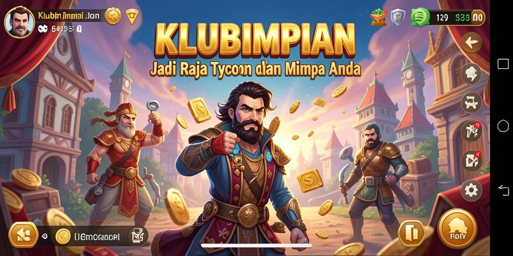 Tampilan tematik klub impian dari permainan Tycoon.