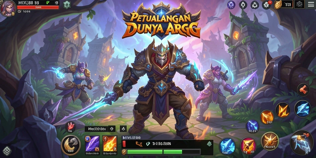 Gameplay seru di dunia petualangan ARPG MIXUE88.