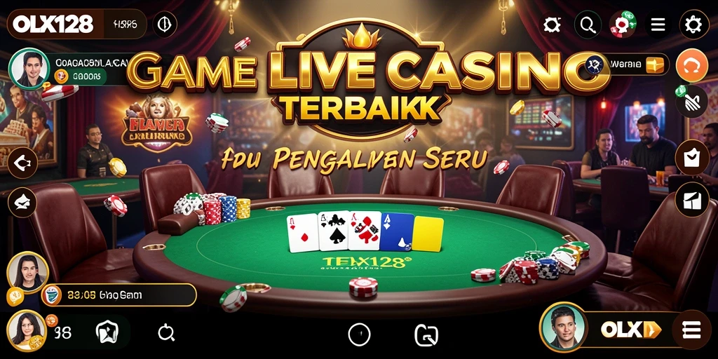 Tampilan gameplay Live Casino seru di OLX128.