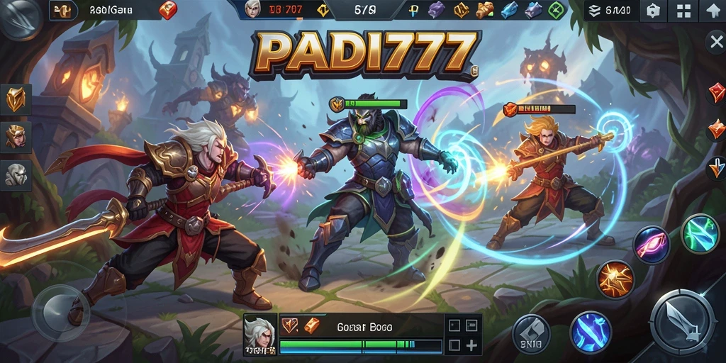 Tangkapan layar menunjukkan pertarungan seru dalam game MOBA.