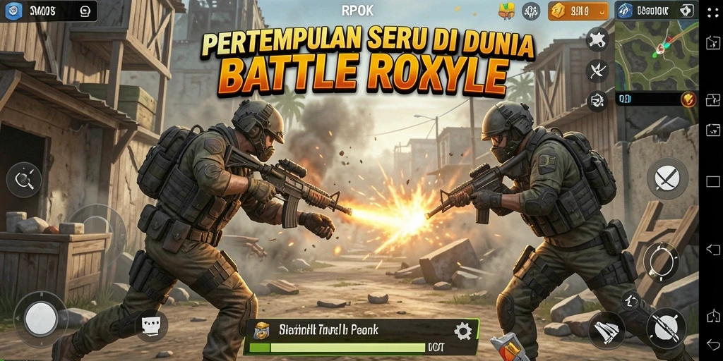Tampilan seru dari pertempuran di RPOK dengan pemain bertempur di arena.