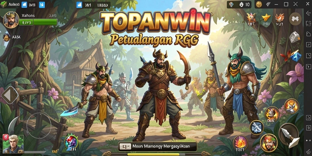 Tampilan gameplay <strong>TOPANWIN</strong> yang menakjubkan dalam petualangan RPG.