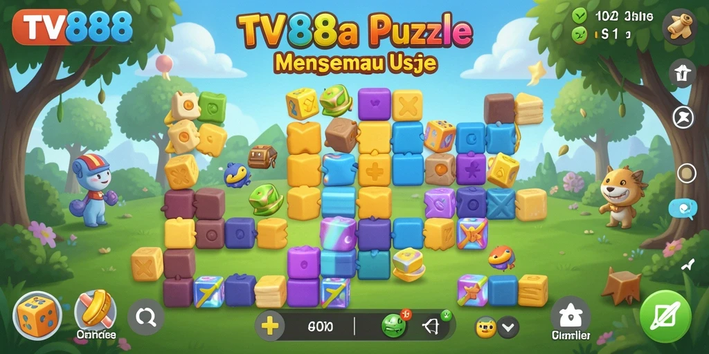 Tampilan gameplay <strong>TV888</strong> yang menarik dengan berbagai teka-teki.